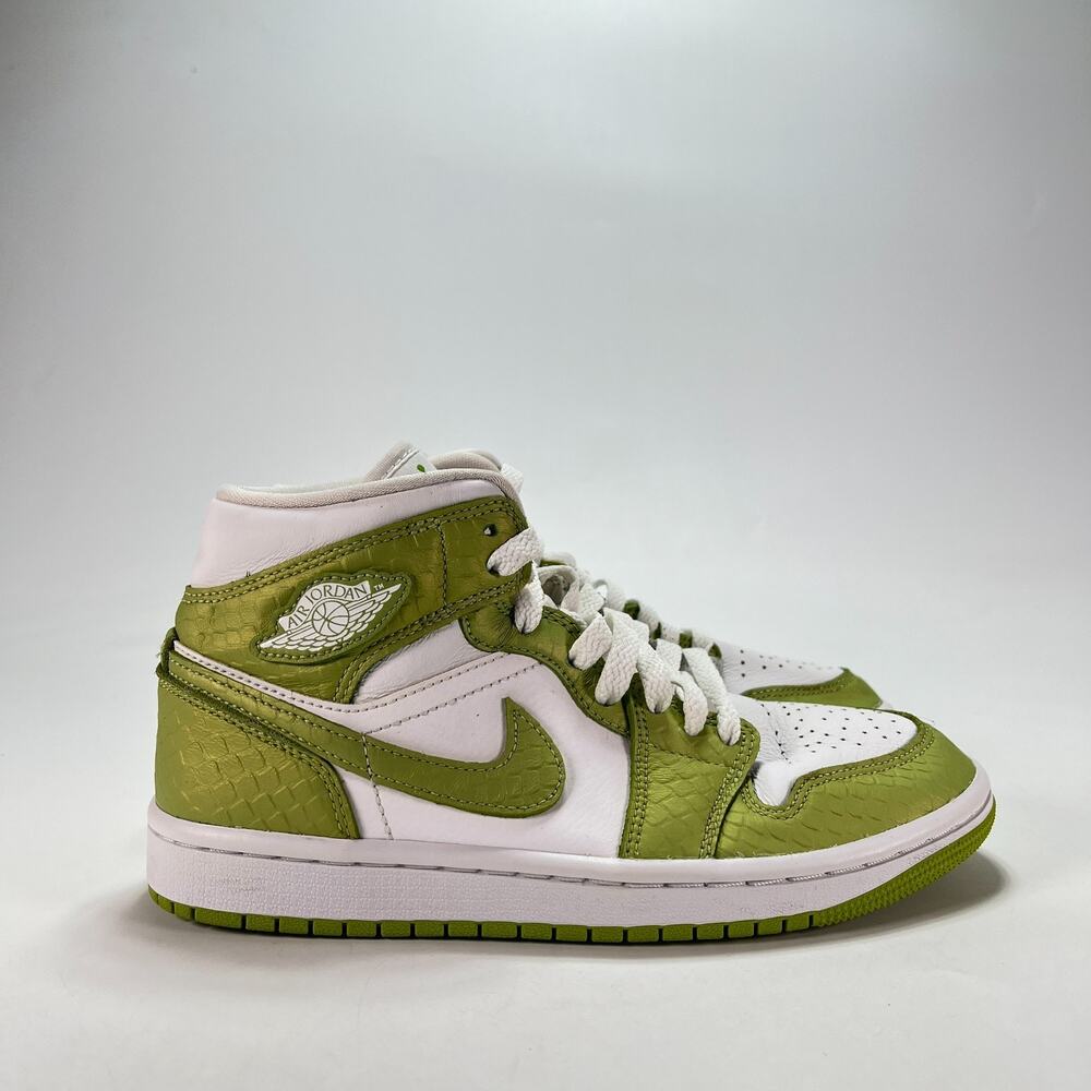Air Jordan 1 Mid SE Green White Retro Shoes Sneakers DV2959-113 Women's Size 6